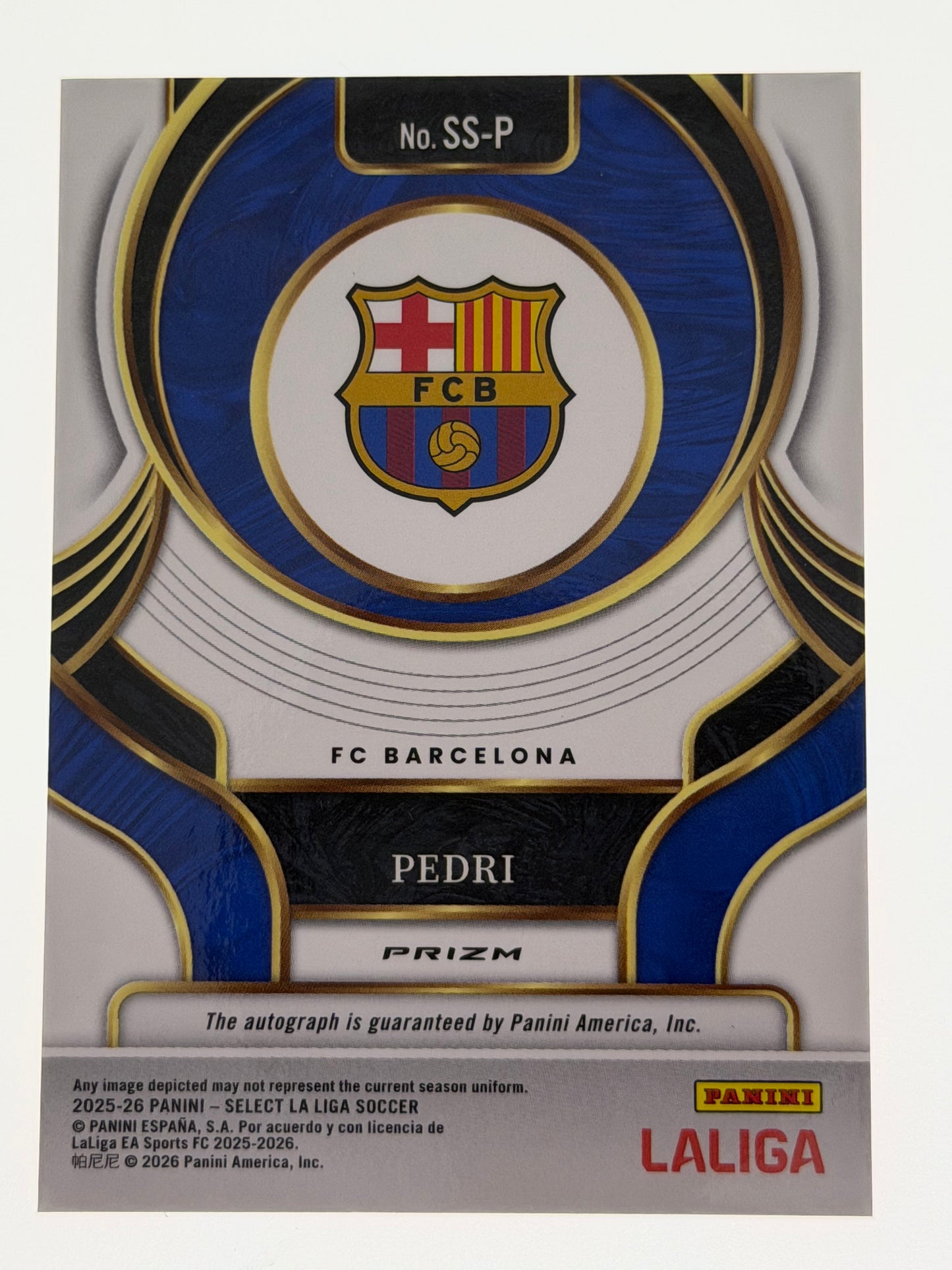 2025-26 Panini - Select La Liga Soccer Select Signatures Red Wave - Pedri