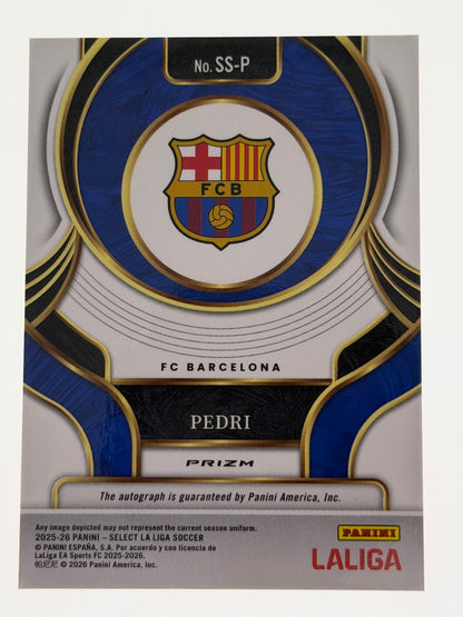 2025-26 Panini - Select La Liga Soccer Select Signatures Red Wave - Pedri