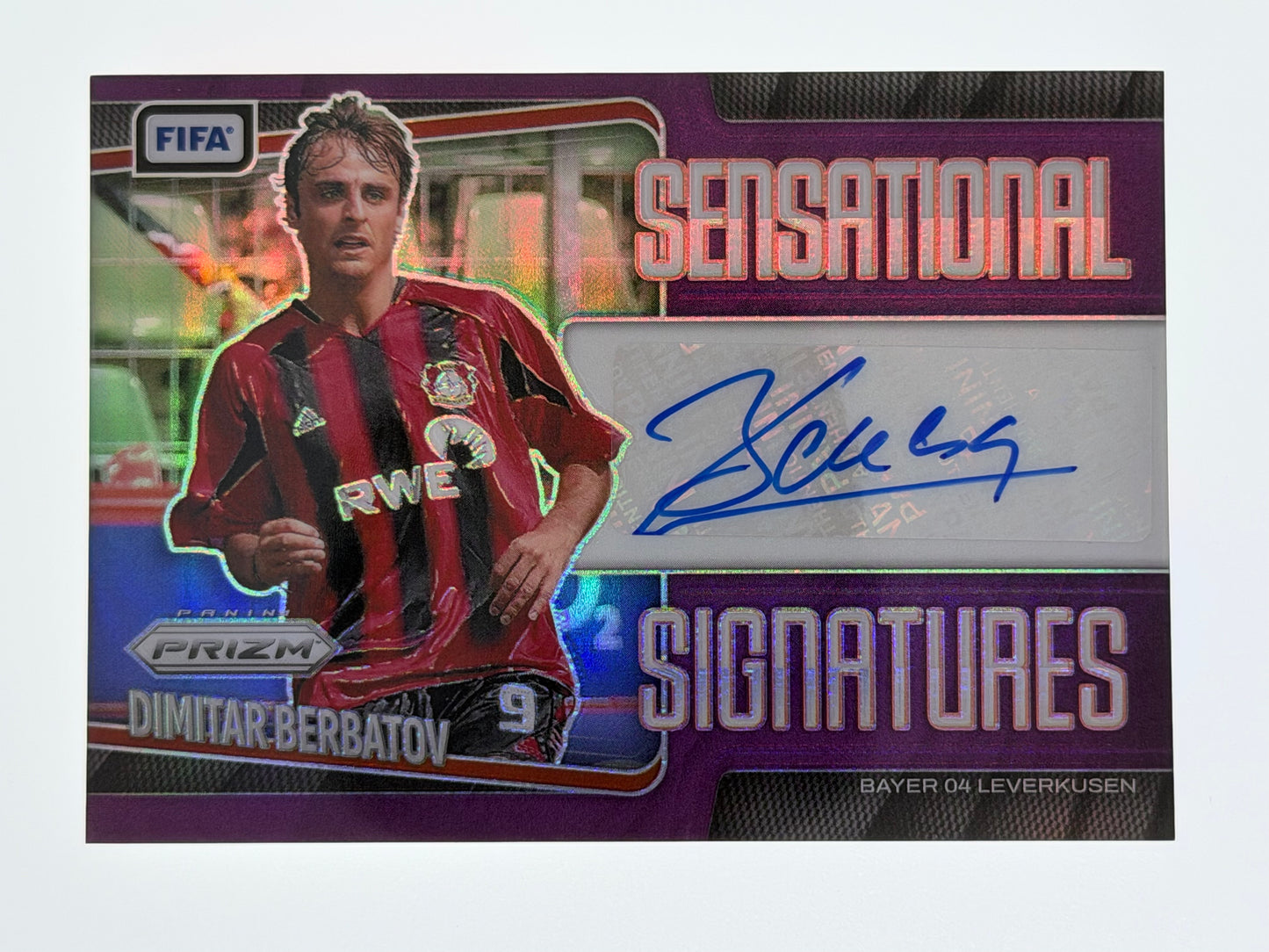 2025-26 Panini - Prizm FIFA Soccer Sensational Signatures Purple 5/5 - Dimitar Berbatov