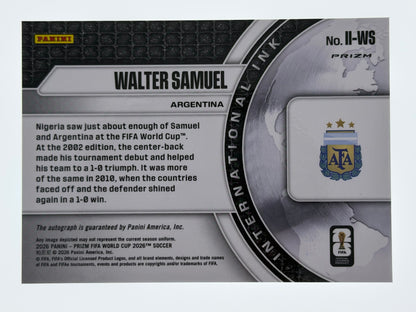 2026 Panini - Prizm FIFA World Cup 2026 Soccer International Ink Silver Wave - Walter Samuel