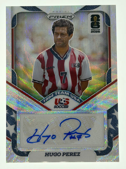 2026 Panini - Prizm FIFA World Cup 2026 Soccer 1994 Team USA Silver Wave Autograph - Hugo Perez