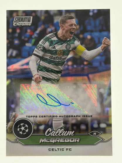 2023-24 Topps Stadium Club Chrome UEFA Champions League Autograph Card - Callum Mcgregor