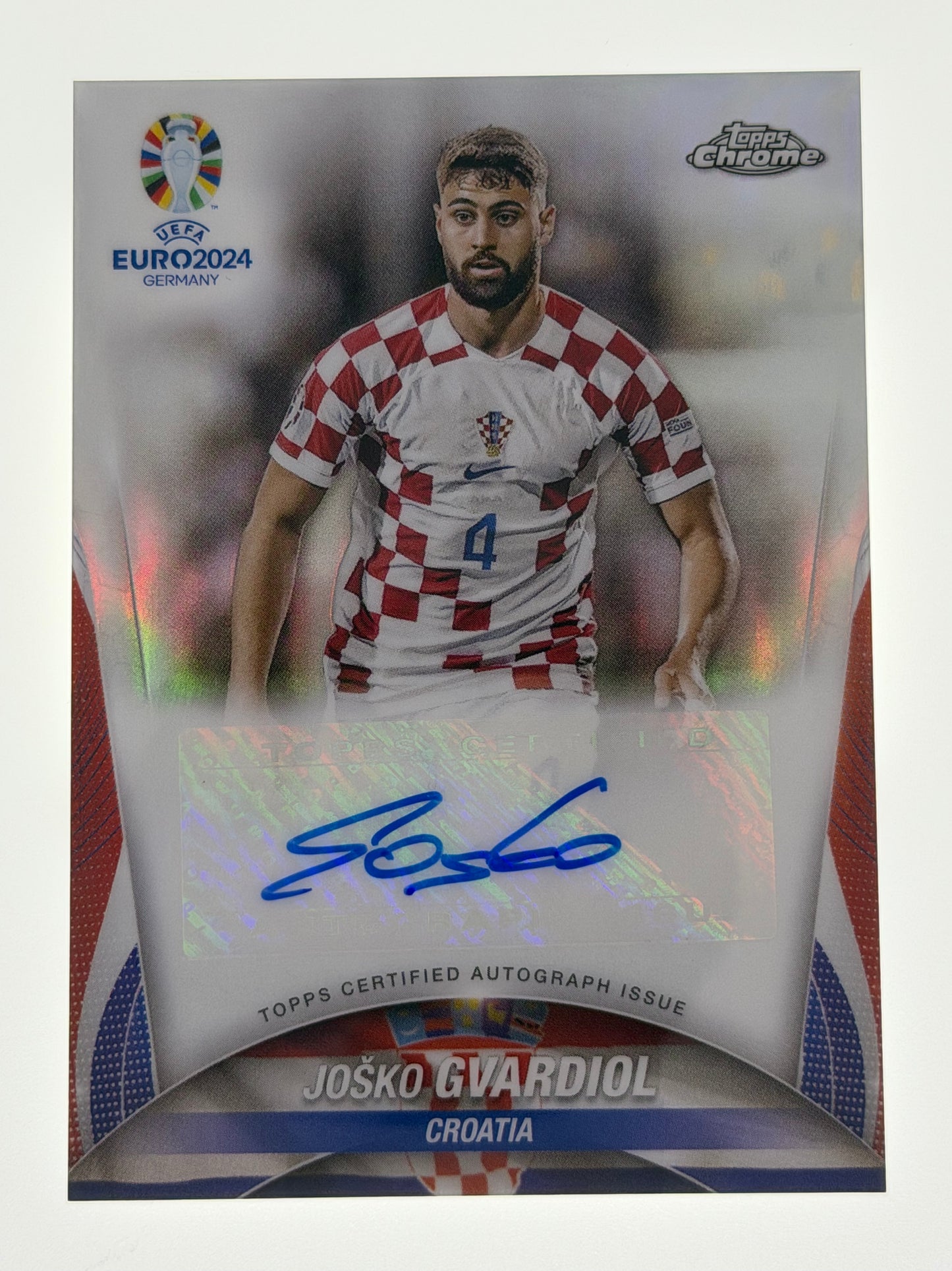 Topps Chrome UEFA Euro 2024 Autograph Card - Josko Gvardiol