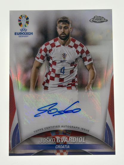 Topps Chrome UEFA Euro 2024 Autograph Card - Josko Gvardiol