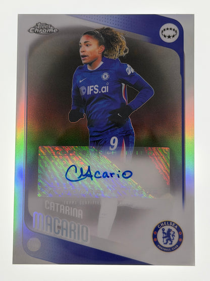 2025-26 Topps Chrome UEFA Women's Champions League Autograph Card - Catarina Macario