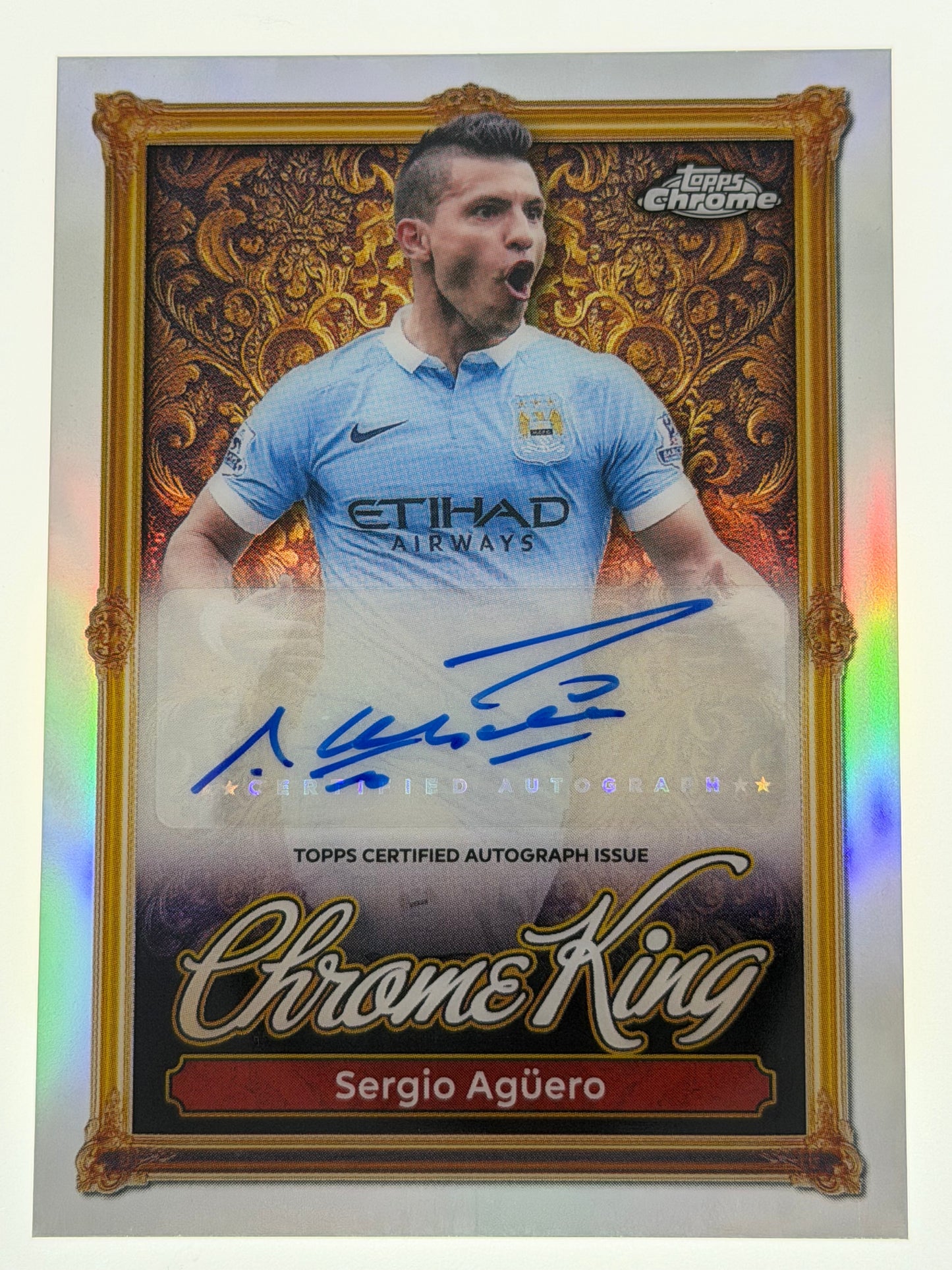 2025-26 Topps Premier League Chrome King Autograph Card - Sergio Aguero