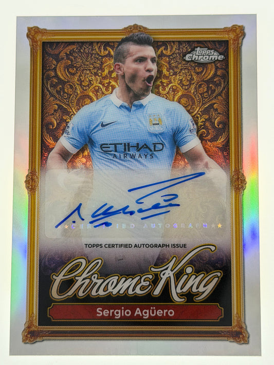 2025-26 Topps Premier League Chrome King Autograph Card - Sergio Aguero