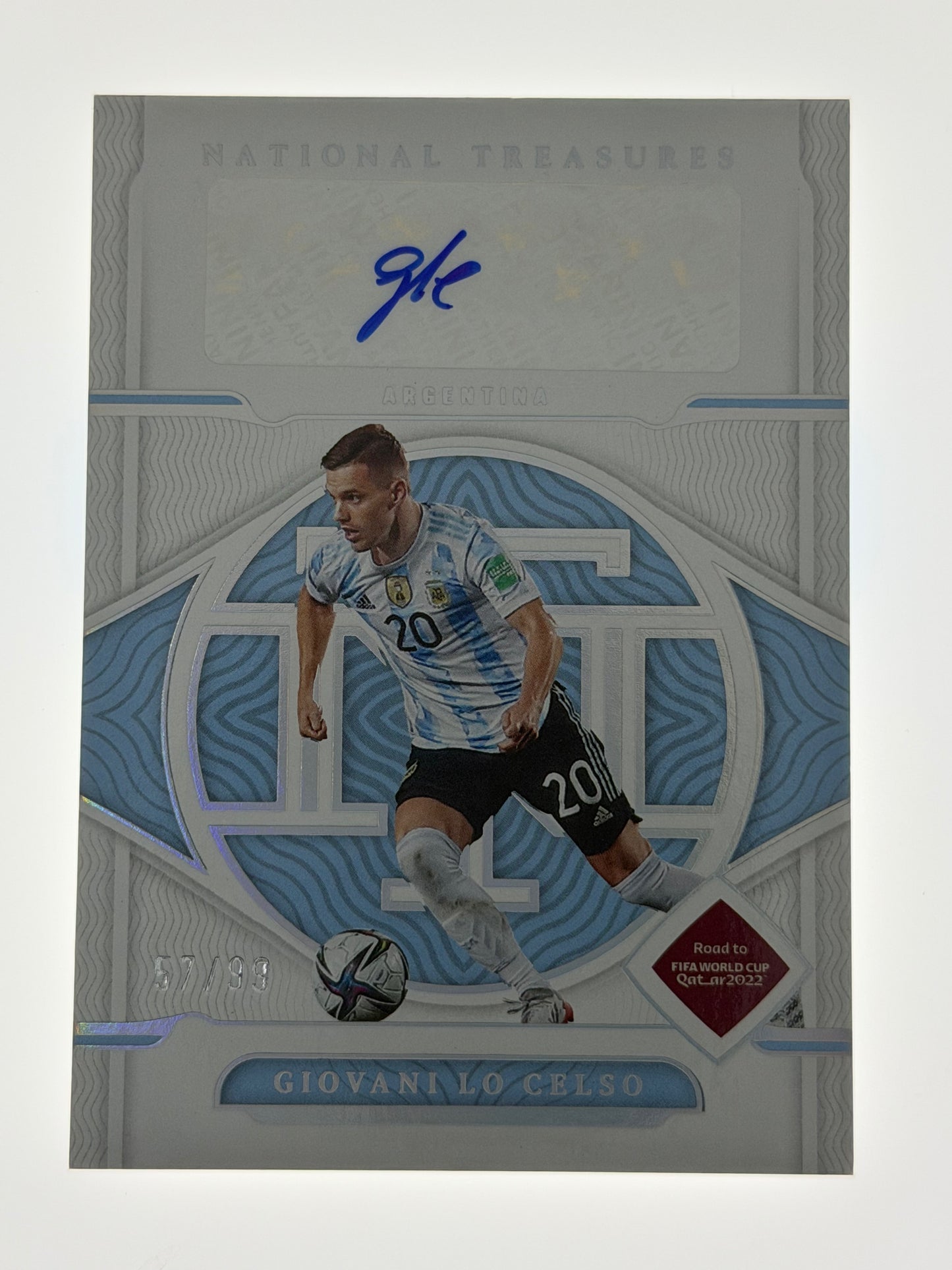 2022 Panini - National Treasures FIFA Road To World Cup Soccer Signatures 57/99 - Giovani Lo Celso