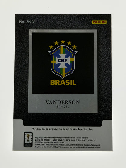 2025-26 Panini - Noir Road To FIFA World Cup 26 Soccer Snapshot Signatures 34/49 - Vanderson
