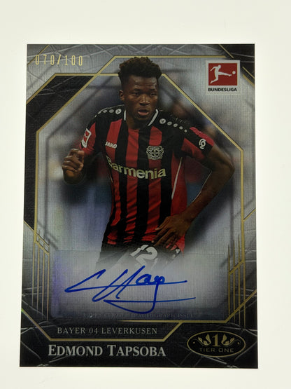 2021-22 Topps Tier One - Bundesliga Ball Magnet Autograph 070/100 - Edmond Tapsoba