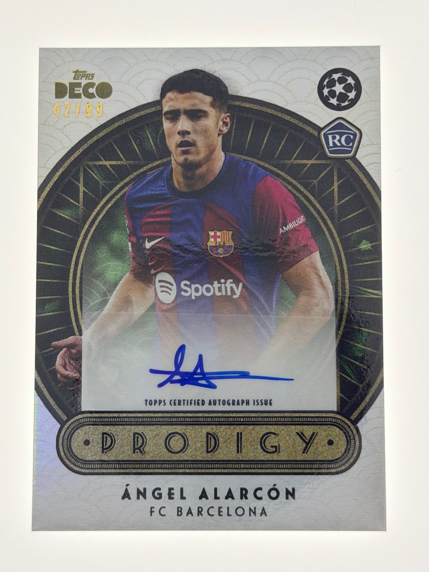 2023-24 Topps Deco UEFA Club Competitions Prodigy Green 42/99 RC - Angel Alarcon