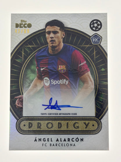 2023-24 Topps Deco UEFA Club Competitions Prodigy Green 42/99 RC - Angel Alarcon