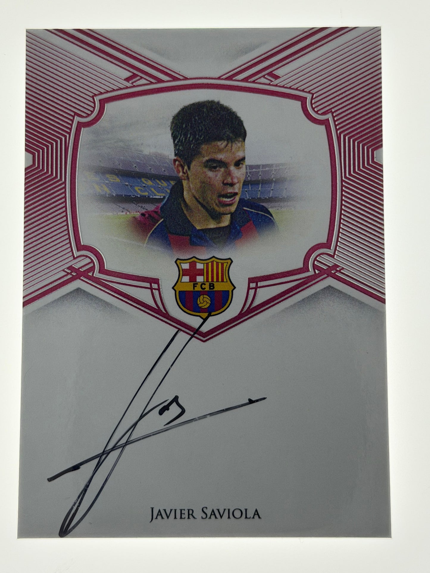 Futera FC Barcelona On-Card Autograph 2/3 - Javier Saviola