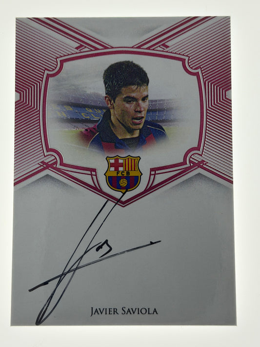 Futera FC Barcelona On-Card Autograph 2/3 - Javier Saviola