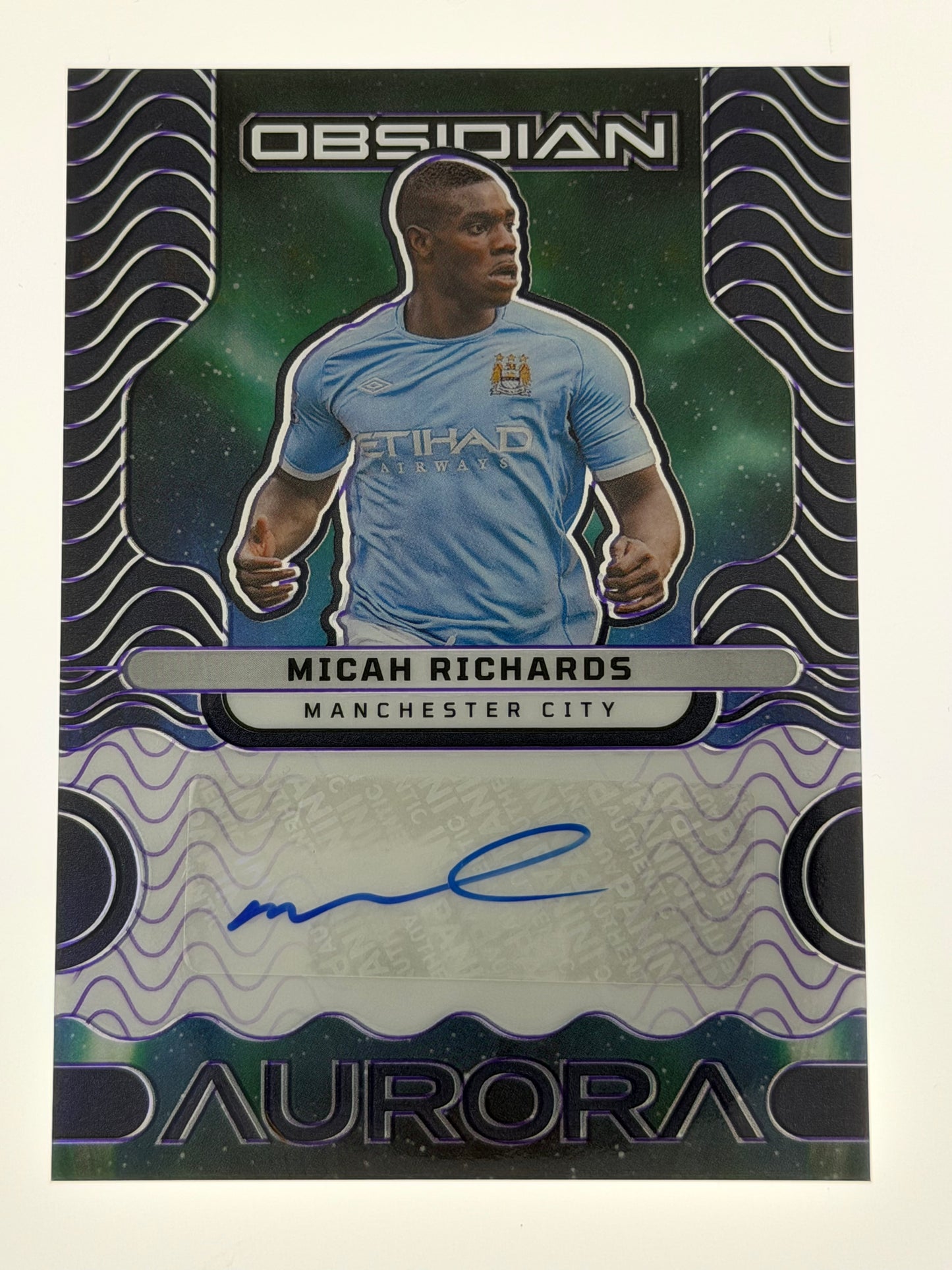 2023-24 Panini - Obsidian Soccer Aurora Autographs 40/49 - Micah Richards