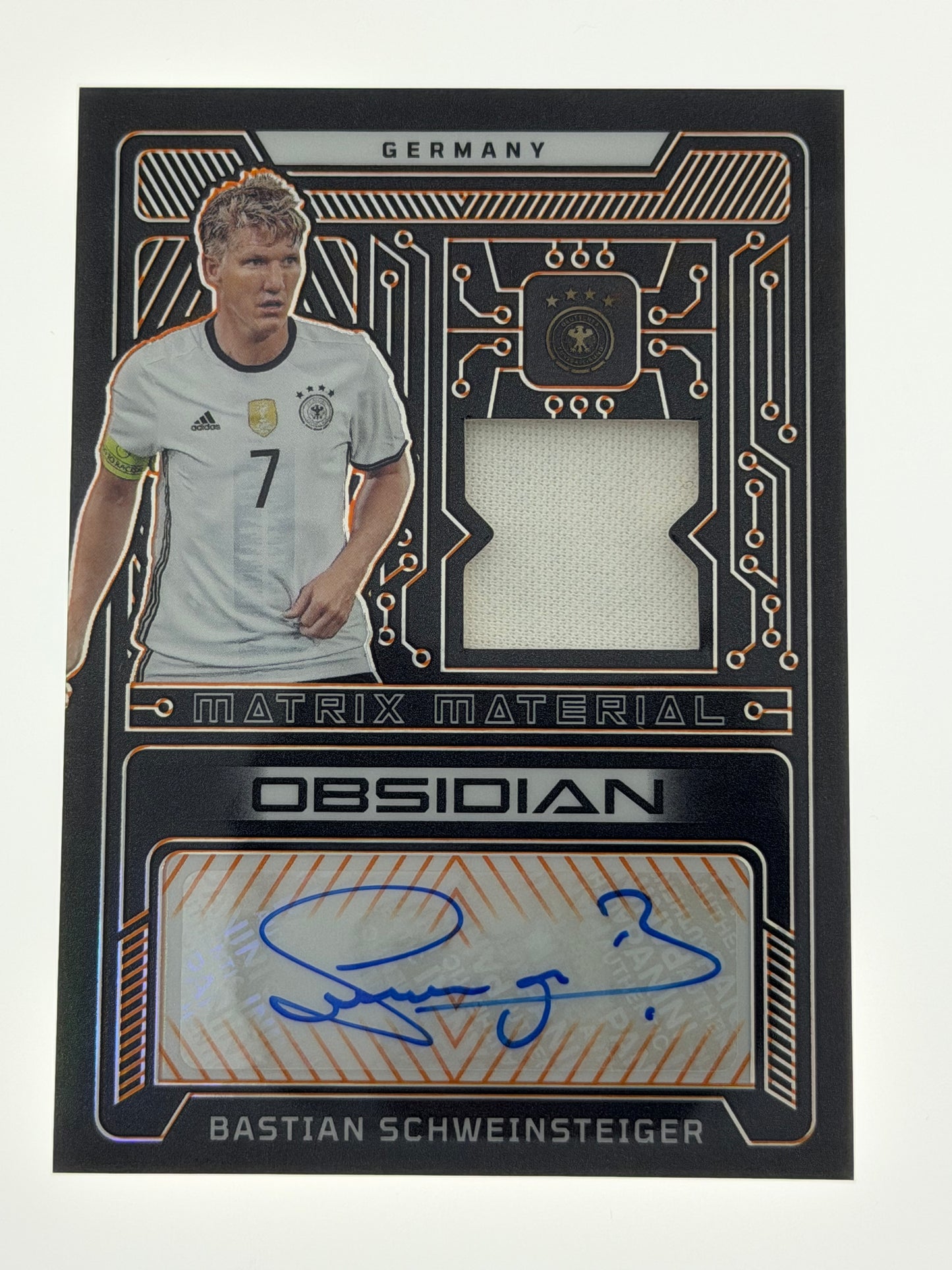 2022-23 Panini Obsidian Soccer Matrix Material Autograph 1/6 - Bastian Schweinsteiger