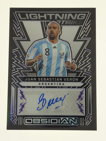 2022-23 Panini - Obsidian Soccer Lightning Strike Autographs 20/50 - Juan Sebastian Veron