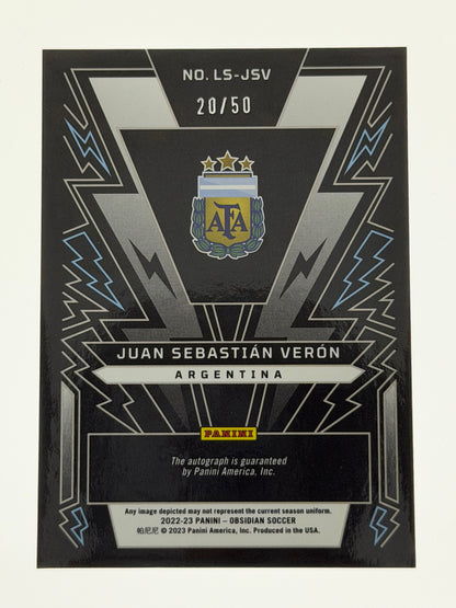 2022-23 Panini - Obsidian Soccer Lightning Strike Autographs 20/50 - Juan Sebastian Veron