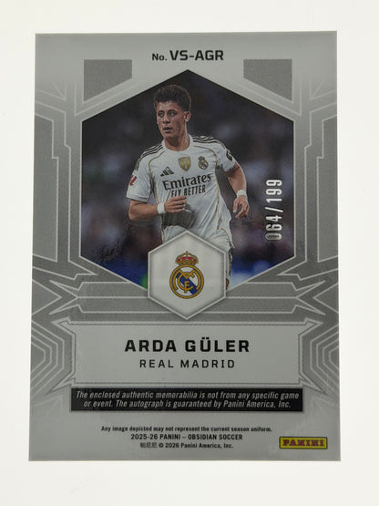 2025-26 Panini - Obsidian Soccer Volcanic Material Signatures 064/199 - Arda Guler