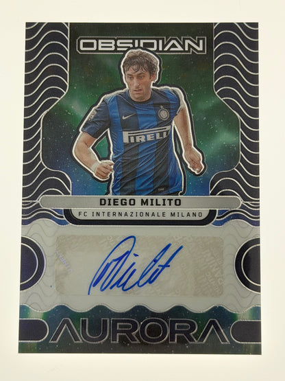 2023-24 Panini - Obsidian Soccer Aurora Autographs 177/199 - Diego Milito