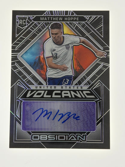 2021-22 Panini Obsidian Soccer Volcanic Signatures RC 74/75 - Matthew Hoppe