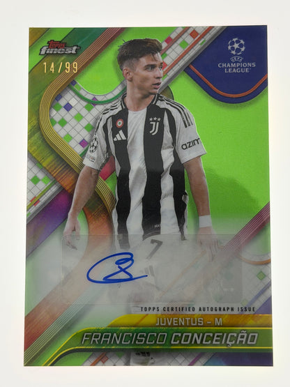 2024-25 Topps Finest UEFA Club Competitions Autograph Green 14/99 - Francisco Conceicao