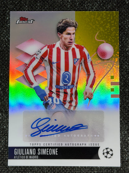 2025-26 Topps Finest UEFA Club Competitions Autograph Card - Giuliano Simeone