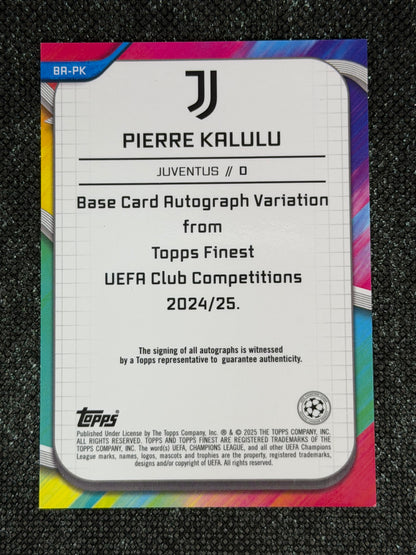 2024-25 Topps Finest UEFA Club Competitions Autograph Card Orange 02/25 - Pierre Kalulu