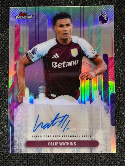 2025-26 Topps Finest Premier League Autograph Card - Ollie Watkins