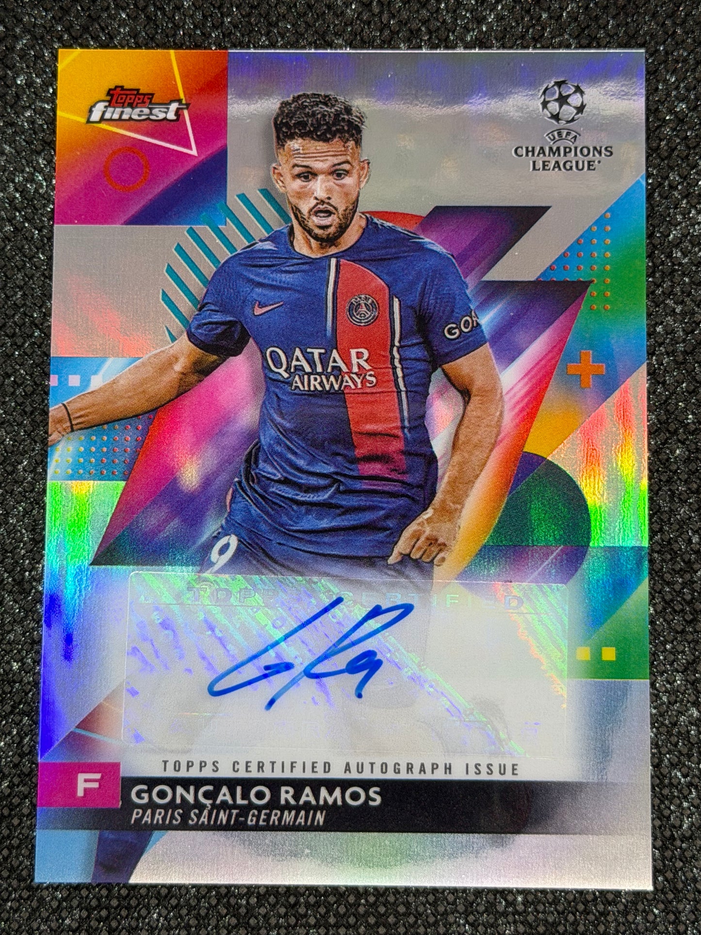 2023-24 Topps Finest UEFA Club Competitions Autograph Card - Goncalo Ramos
