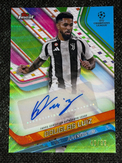 2024-25 Topps Finest UEFA Club Competitions Autograph Pink 40/99 - Douglas Luiz