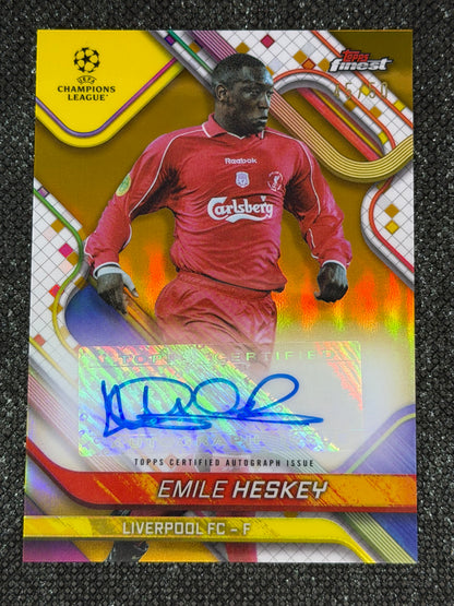 2024-25 Topps Finest UEFA Club Competitions Autograph Gold 45/50 - Emile Heskey