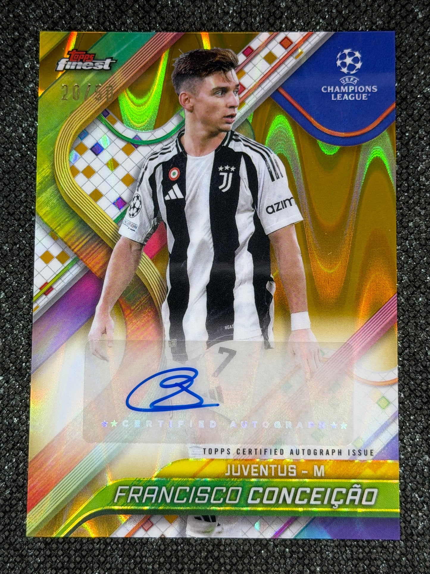 2024-25 Topps Finest UEFA Club Competitions Autograph Gold Lava 20/50 - Francisco Conceicao