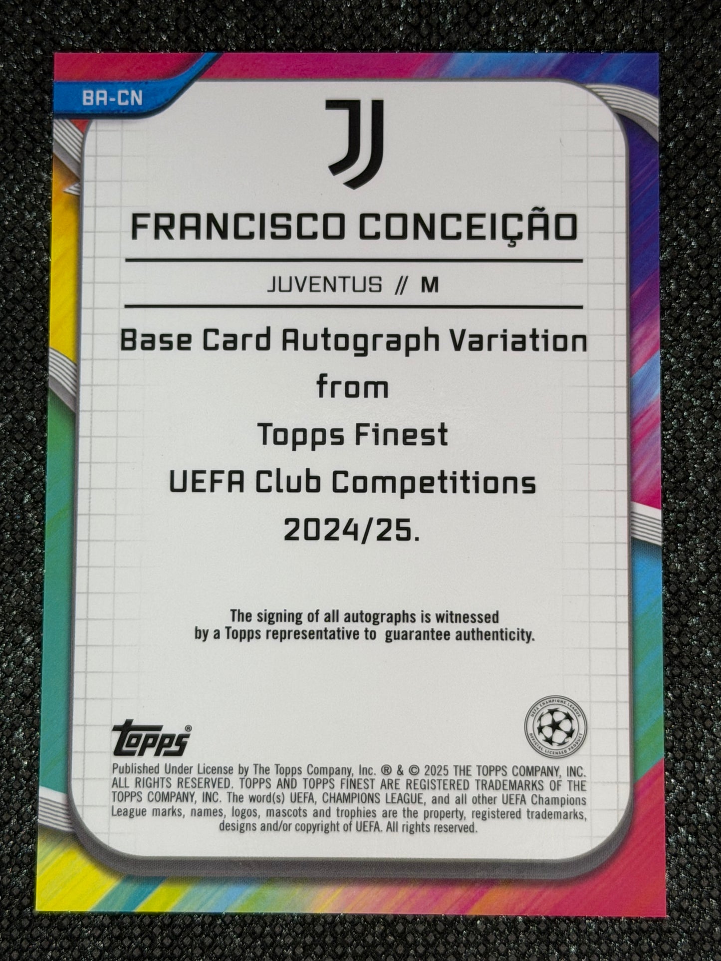 2024-25 Topps Finest UEFA Club Competitions Autograph Gold Lava 20/50 - Francisco Conceicao