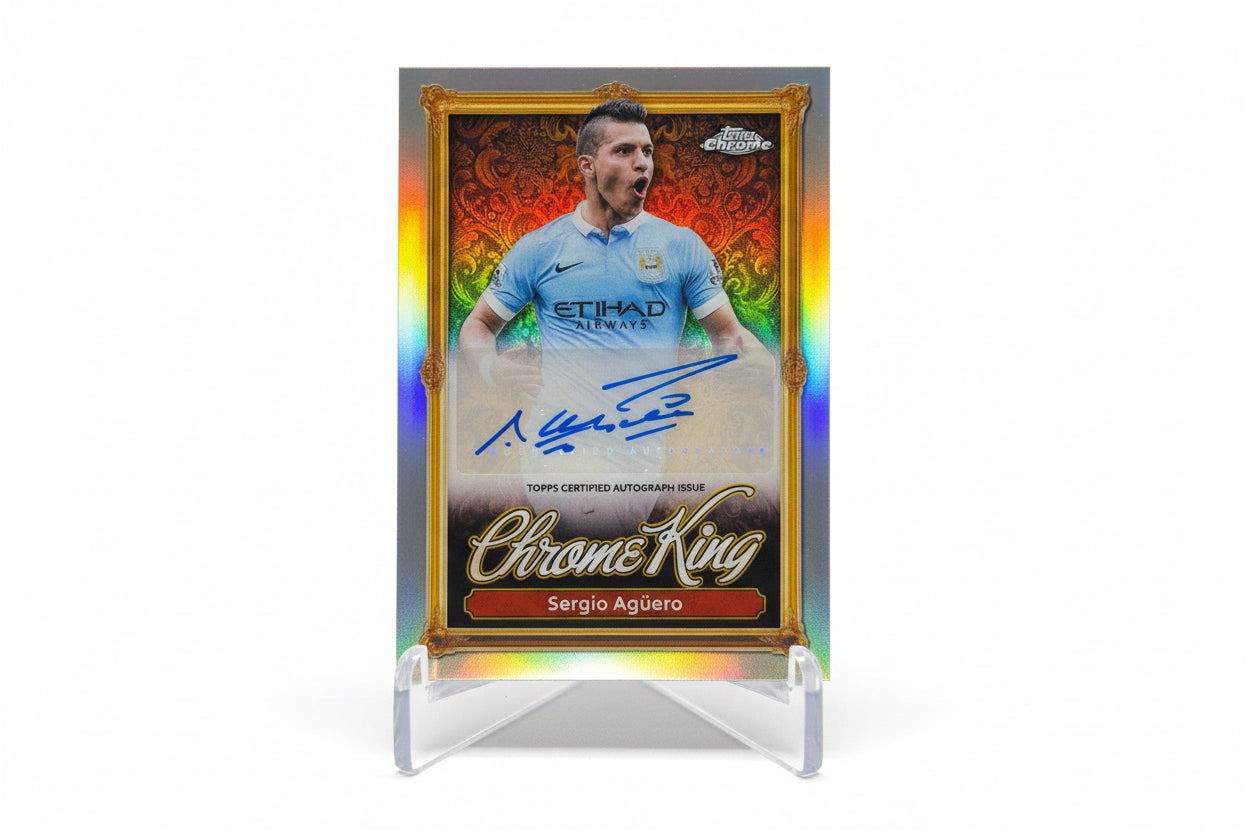 2025-26 Topps Chrome Premier League Chrome King Autograph SSP CASE HIT - Sergio Aguero